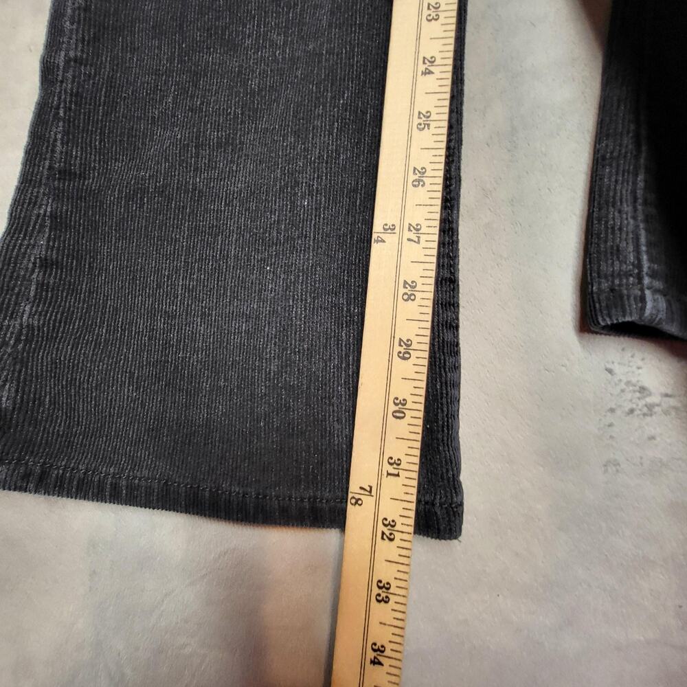 KUT From The Kloth Pants Womens 12 Black Corduroy Flared Logo Easy Care - Picture 6 of 10